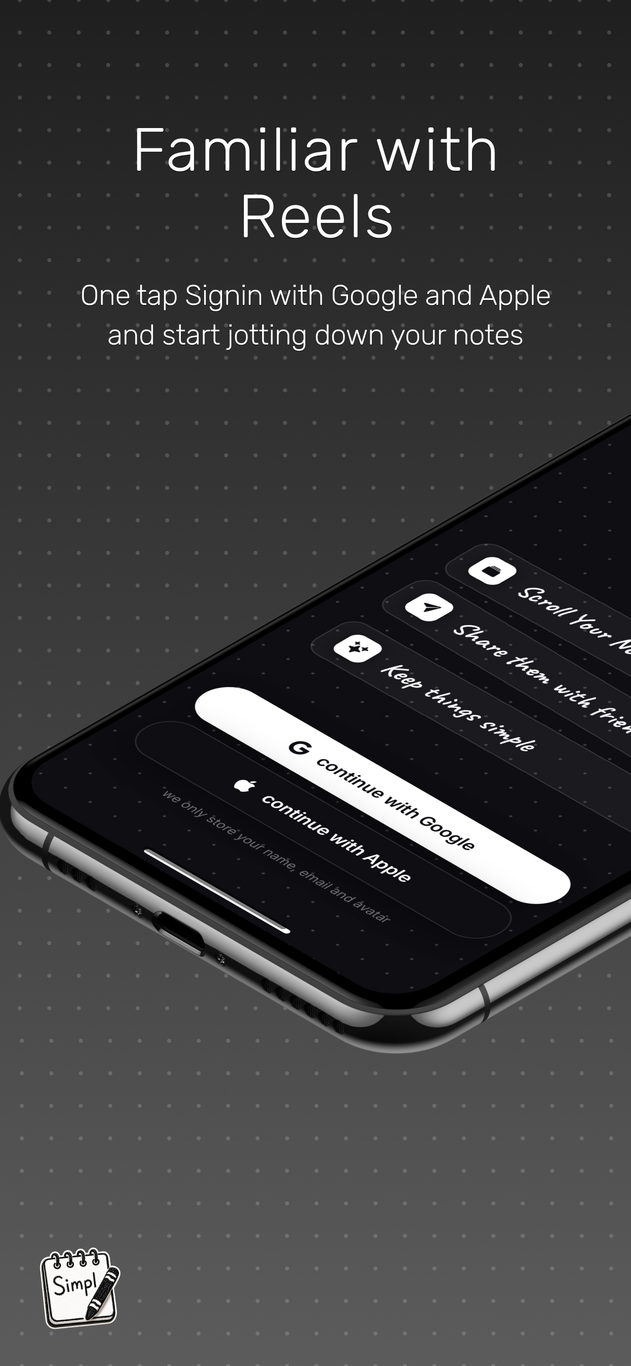 Familiar with Reels — one tap sign-in